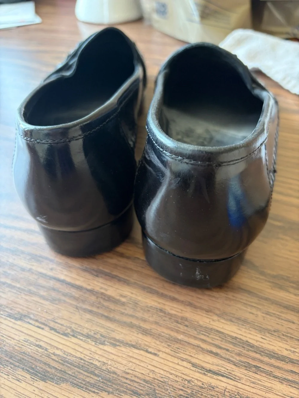 Stacy Adams Black Braided Leather Loafers, sz 9W, NWOT